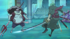 The Ryugu Palace Fight! Zoro vs. Hordy!