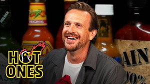 Jason Segel Won't Back Down While Eating Spicy Wings